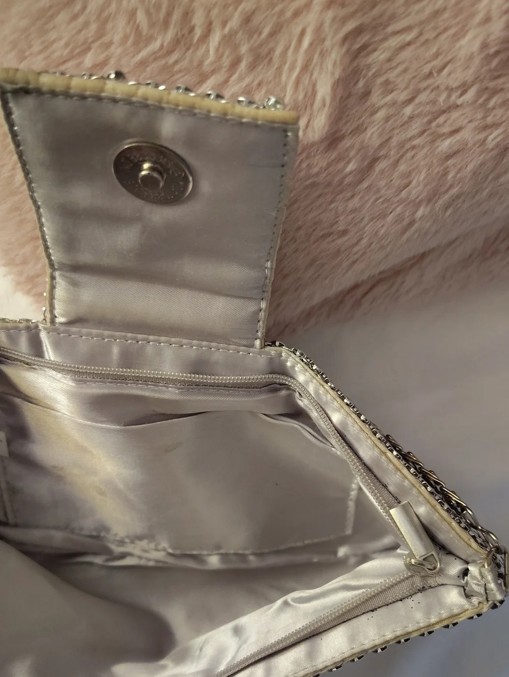 Aluminum Silver Clutch